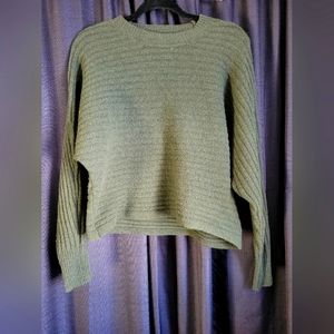 Women's Green Crop Sweater